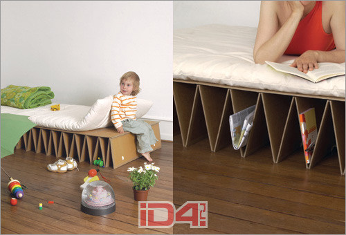 Картонная кровать itbed швейцарской студии it design Картонная кровать itbed швейцарской студии it design
