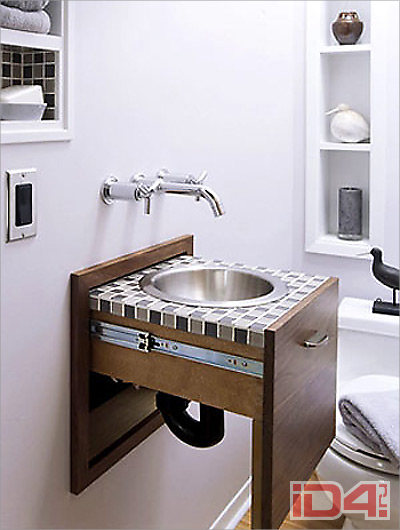 Выдвигающаяся раковина Hide-and-Sink из американского журнала Better Homes and Gardens Magazine Выдвигающаяся раковина Hide-and-Sink из американского журнала Better Homes and Gardens Magazine