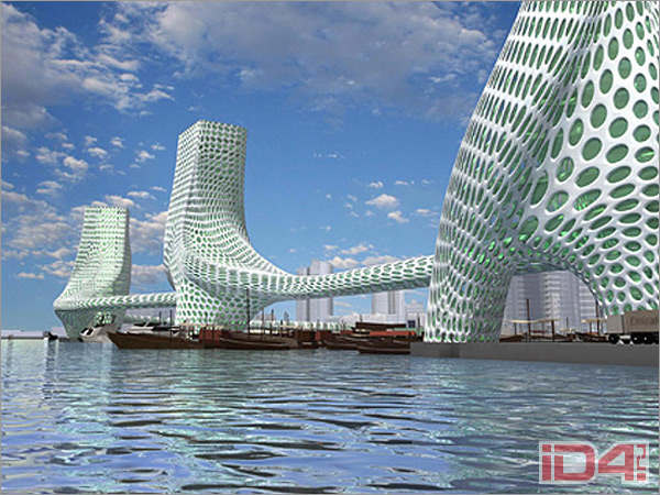 «Три грации» — проект голландского архитектора Ларса Спёйбрука (Lars Spuybroek) и архитектурного бюро NOX для эмирата Дубаи