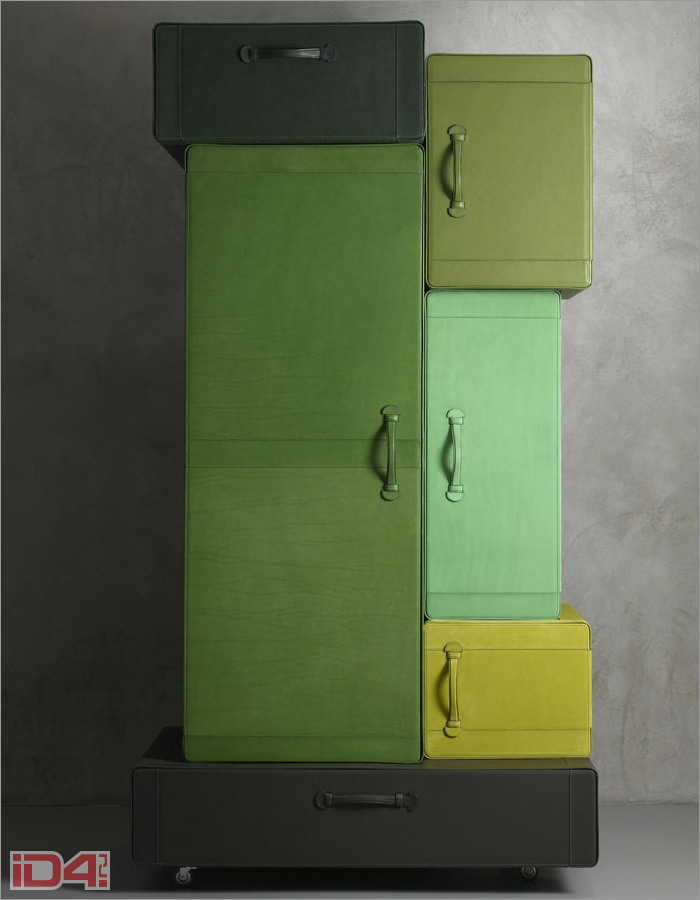 «Чемоданная» мебель из серии Leather collection бельгийского дизайнера и мастера Мартена Де Кёлара (Maarten De Ceulaer) для итальянской галереи Nilufar Gallery