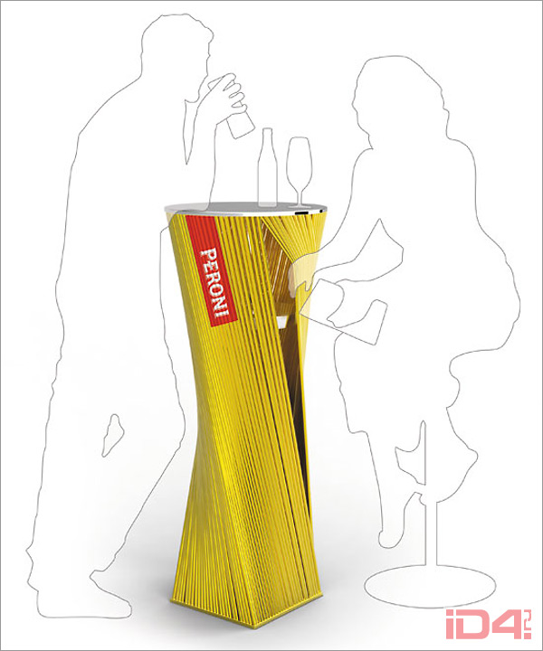 Столик Spaghetable китайского дизайнера Роберта Лоу (Robert Law) для конкурса „It’s aperitivo time“, организованного итальянской пивоваренной компанией Peroni Nastro Azzurro