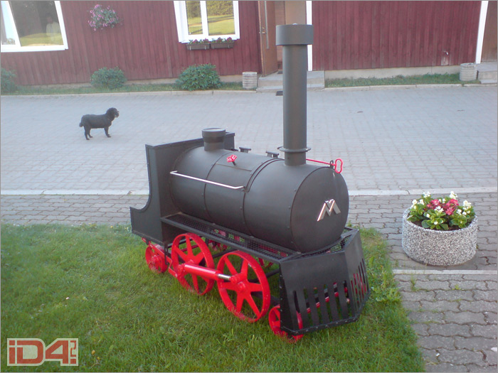 Барбекю-«паровоз» в эстонском городе Вильянди