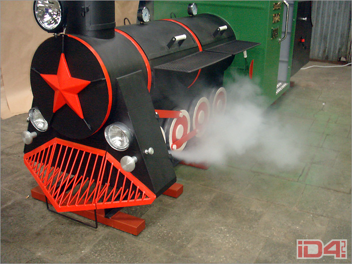 Барбекю-гриль-смокер «Локомотив», который находится в частном клубе в Ближнем Подмосковье Барбекю-гриль-смокер «Локомотив», который находится в частном клубе в Ближнем Подмосковье