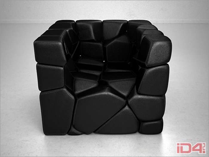Кресло-куб Vuzzle на неодимовых магнитах дизайнера Кристофера Даниэля (Christopher Daniel)
