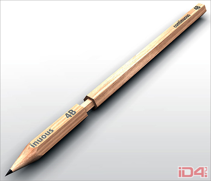 «Бесконечный» карандаш,разработанный южнокорейскими дизайнерами У Юнг Хео (U Jung Heo), Юнг Гаг Ханом (Young Gag Han) и Са Йоенг Кимом (Sa Yoeng Kim)