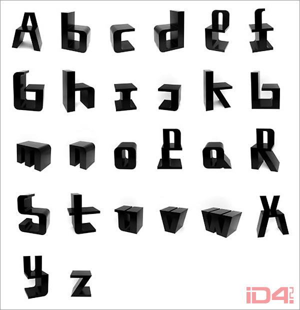 «Алфавитные» стулья ABChairs голландского дизайнера Руланда Оттена (Roeland Otten)
